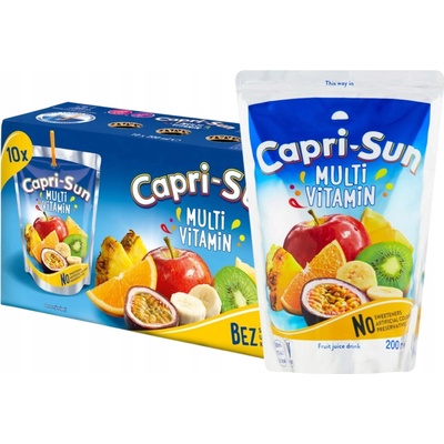 Capri-Sun Multivitamín pasterizovaný ovocný nápoj 10 x 200 ml