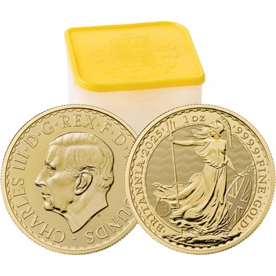 The Royal Mint Zlatá investiční mince 1 Oz Britannia 2025 Tuba 10 ks
