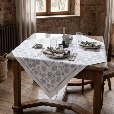Evenit Gobelínový žinilkový Chenille obrus 003C viacfarebná Bavlna/polyester 100x100 cm