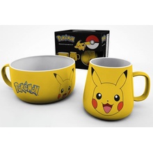 CurePink Keramický set Pokémon Pikachu misky hrnku 385 ml BS0003 858 ml