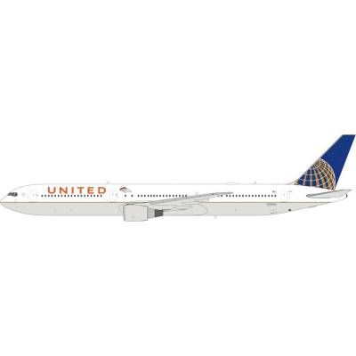 Panda Models B767-424ER United Airlines Orange Cheatline Colors 1:400