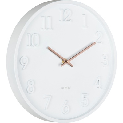 Karlsson Стенен часовник Calma, бял (KA6041WH)