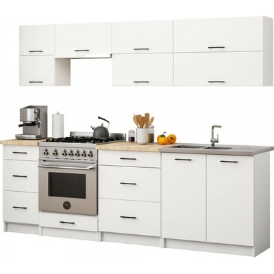 Akord Kuchyňský set OLIVIA G2 2,4 m bílá – Zboží Dáma