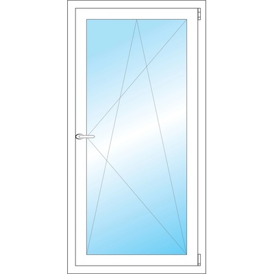 OKNA HNED Plastové okno 70x138 cm bílé otevíravé a sklopné pravé