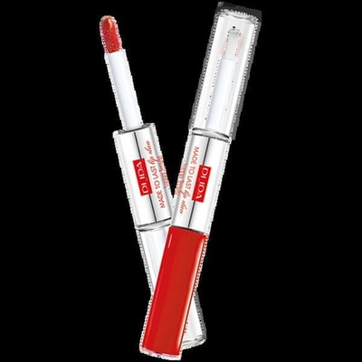Pupa Dlhotrvajúci tekutý rúž Made To Last Lip Duo Liquid Lip Colour 2 x 018 Imperial Red 4 ml