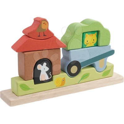 Tender Leaf Toys magnetické puzzle záhrada Garden Magnetic Puzzle 3D s maľovanými obrázkami TL8455
