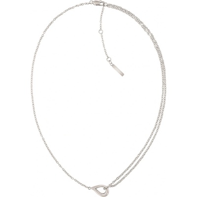 Calvin Klein Elegantný oceľový náhrdelník sculptured drops 35000080