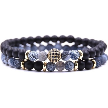 Naky sada náramků Florian ledový achát N2254