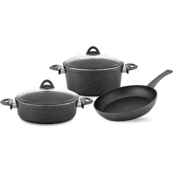 Haschever Hr-granite rosy-Комплект за готвене 5 части ЧЕРНО (estckk0005026) (0189350)