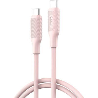 XO NB-Q265B USB-C - USB-C, 60W, 3A, 1m, růžový