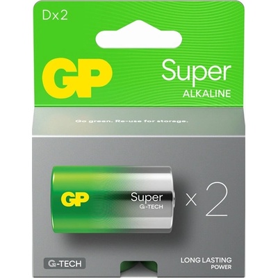 GP Batteries батерия Super Alkaline Goliate GP R20 (D) 2бр GP13A-PGB2 (GP13A-PGB2)