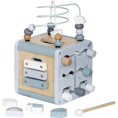 Joko Multifunkční dřevěná kostka Montessori modrá