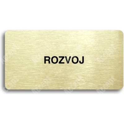 ACCEPT Piktogram ROZVOJ - zlatá tabulka - černý tisk bez rámečku