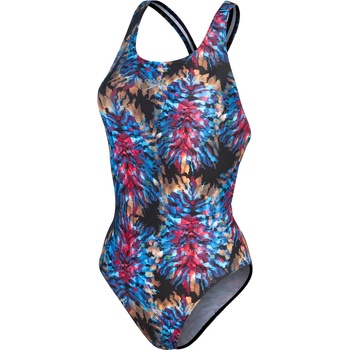 Image 1 of Speedo Дамски бански костюм Speedo Club Training Allover Digital Proback Swimsuit Womens - Black/Pink