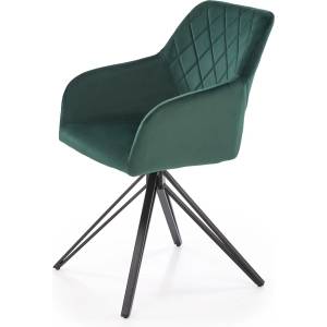 Bogdan Furniture Europe Стол К-535 с ф-я въртене ТЪМ. ЗЕЛЕНО/черно