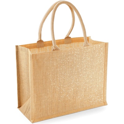 Westford Mill Dárková třpytivá taška WM437 Natural Gold 42 x 33 x 19 cm