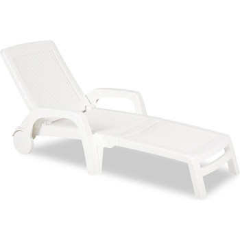 BICA Шезлонг от техноратан Bahama Bica бял (BC8992)