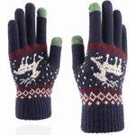Techsuit Плетени зимни ръкавици за тъч екрани - Techsuit ST0002 Raindeer Touchscreen Gloves (21 см) (KF232515)