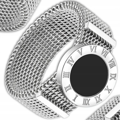 Camerazar Dámský prsten Římské hodiny stříbrný z chirurgické oceli FE8460