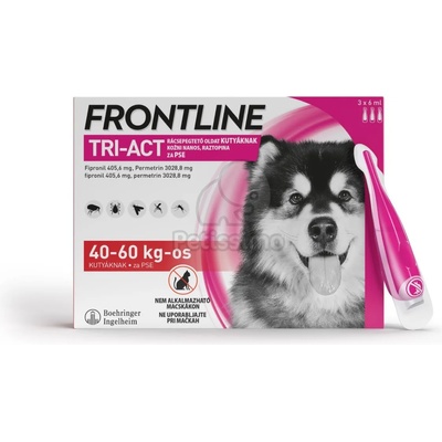 Frontline Tri-Act спот он за кучета XL - кучета между 40-60 кг