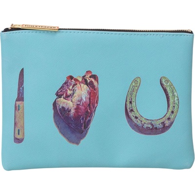 Seletti Чантичка TOILETPAPER I LOVE YOU 21 x 15, 5 cм, синя, Seletti (SLT02534)