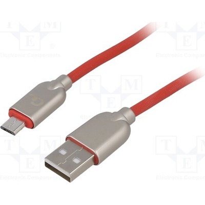 Gembird CC-USB2R-AMMBM-2M-R USB 2.0, USB A vidlice, USB B, micro vidlice, zlacený, 2m