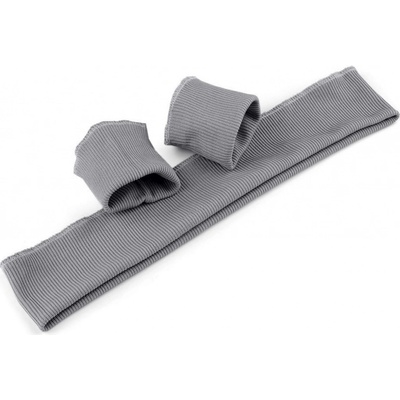 Prima-obchod Elastické náplety šíře 7 cm sada (2x rukáv, 1x pás), barva 41 (125) šedomodrá světlá