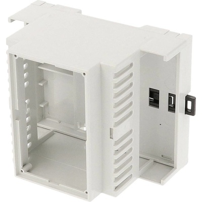 Hammond Electronics 1597DIN4MH53V pouzdro na DIN lištu otevřená 90 x 58 x 71 PPO světle šedá 1 ks