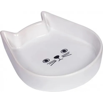 Image 1 of Nobby Съд за храна или вода керамична "Kitty Face" бяла - 13 x 16 x 3 см NOBBY Германия 73760