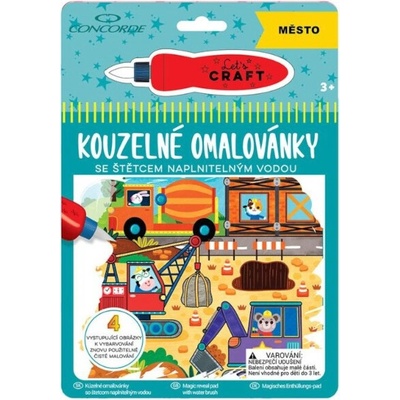 Vodové omalovánky Město
