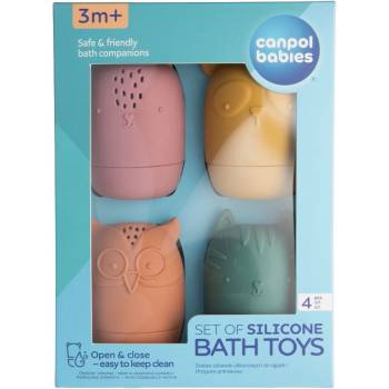 Canpol babies Силиконови играчки за баня Canpol - 4 броя (80/308C)