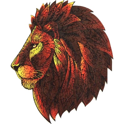 Eureka - Puzzle Wooden colored Lion - 120 piese