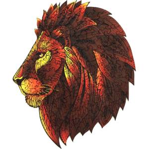 Eureka - Puzzle Wooden colored Lion - 120 piese