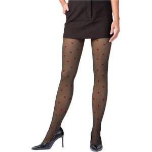 Bellinda WARM & TRANSPARENT 80 DEN - Дамски топли чорапогащник 80 DEN - черен - червен Bellinda | Cherven | ЖЕНИ | S