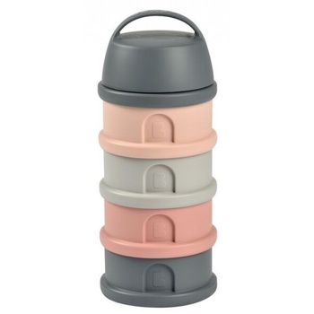 Beaba Контейнери за сухо мляко и снакс Beaba - 4 части, сиво/розово (911713)