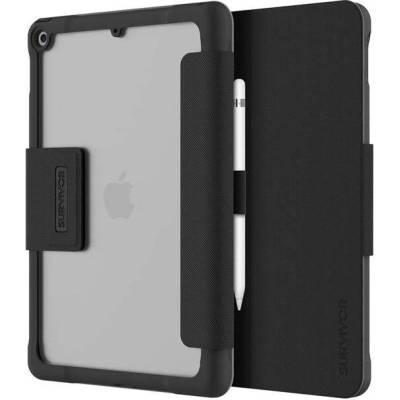 Griffin Survivor Tactical Case - хибриден удароустойчив калъф, тип папка за iPad 7 (2019) (черен)
