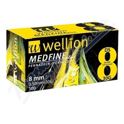 Wellion Medfine jehly inz.pera 0,30 x 8 mm 30G 100 ks