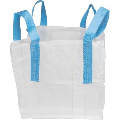 Vak BigBag TOF4, 70x70x70 cm, PP, 4 uši, biely, rovné dno, max. 800 kg