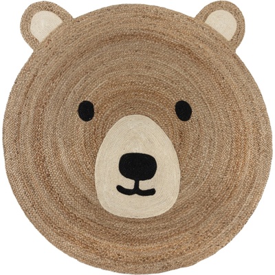 Flair Rugs Jute Kids Bear Natural Hnedá