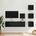 vidaXL Комплект ТВ шкаф 6 pcs 60 x 30 x 30 cm Черен дъб (3438612)
