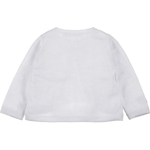 Sterntaler Бебешка памучна жилетка за момиче, Sterntaler, бяла (2622070-500)