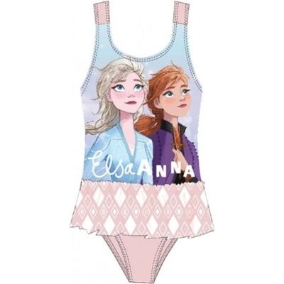 Setino Dievčenské jednodielne plavky Ľadové kráľovstvo Frozen Elsa a Anna marhuľové