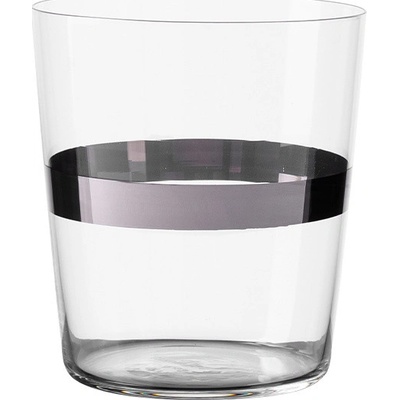Lunasol Poháre Tumbler s pruhom v platinovej farbe 21st Century Glas META Glass 6 x 440 ml