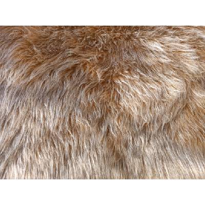 Umelá kožušina, zlatisto hnedá, 45 mm vlas metráž: min. 0,2 bm