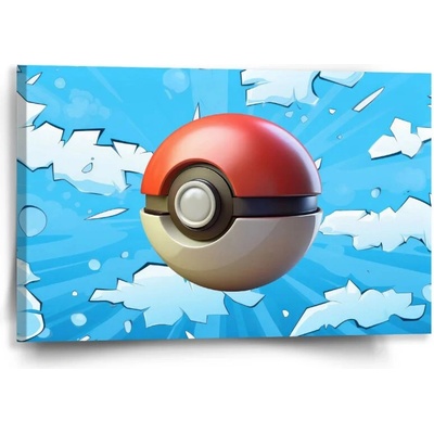 Sablio Obraz Pokemon ball Obloha - 60x40 cm