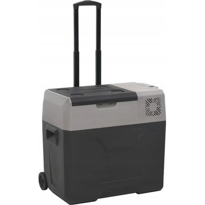 zahrada-XL Chladicí box s kolečky a rukojetí černý a šedý 30 l PP
