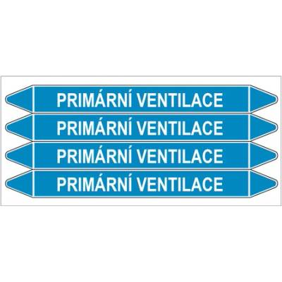 Značení potrubí, primární ventilace,4 ks, 250 × 26 mm PZ 008511