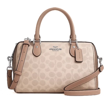 Coach Дамска чанта Coach Rowan Satchel, Бежова (CAB16-YELLOW-WHITE)