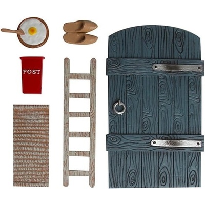 Det Gamle Apotek Dekoratívne dvierka pre vianočných škriatkov Nisse Door Multicolor set 6 ks