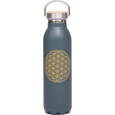 Bodhi termoláhev nerezová ocel 600 ml Květ života antracit